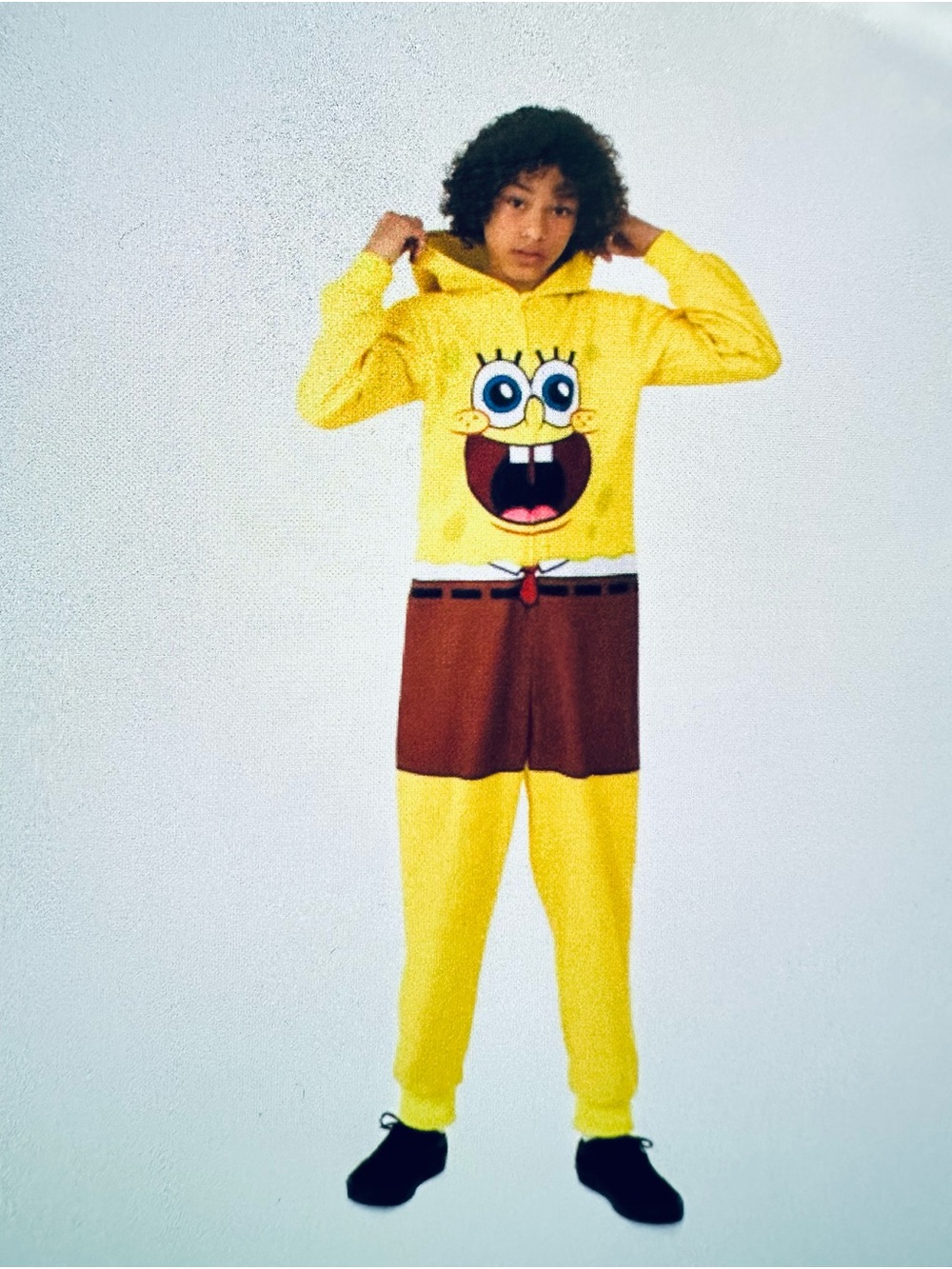 Spirit SpongeBob Square Pants Kids Yellow Hoodie Onesie